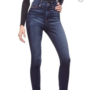 Good American good legs high waist skinny jeans, size 4, blue 183